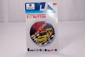 Vintage WinCraft licenza NASCAR 3,5" pulsante su carta #30 Michael Waltrip - Foto 1 di 1