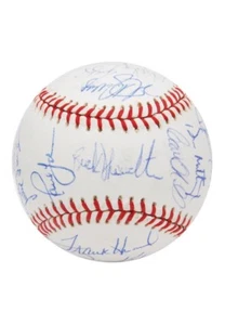 1993 NY YANKEES TEAM SIGNED BALL MATTINGLY BOGGS O'NEILL HOWE MAAS SHOWALTER +15 - Picture 1 of 7