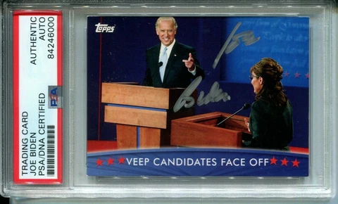 Joe Biden 46th President signed autographed Topps Rookie Card PSA/DNA Very Rare! Cover