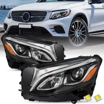 Headlights For 2016-2019 Mercedes Benz GLC LED Headlight Left Passenger LH RH Foto 1 de 4