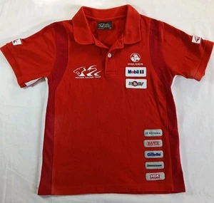 Holden Racing Team Kids Polo Shirt Size 8 HRT HSV Mobil 1 V8 Supercars Red - Picture 1 of 17