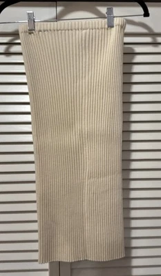 Suéter Wolford Merino Mezcla de Lana Crema Acanalado Tejido Falda Pequeño Lápiz Bodycon Foto 1 de 4