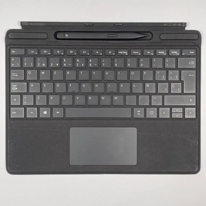 UNTESTED Microsoft Surface Pro Signature Keyboard Trackpad With PEN - Black - Photo 1/6