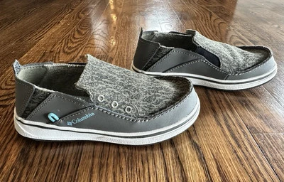Zapato Mocasín Sin Cordones Niños 12 Columbia PFG Bahama Gris Verde Foto 1 de 4