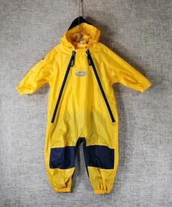 Tuffo Muddy Buddy Rainsuit Waterproof Hooded Onepiece Yellow Toddler 2T EUC - Picture 1 of 11