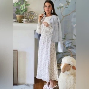 Antonio Melani x Born on Fifth Eloise Long Sleeve White Floral Maxi Dress - Picture 1 of 8