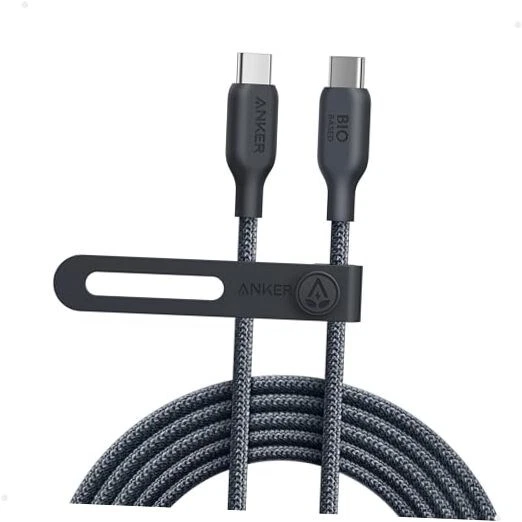  Cable USB C, 240W Bio-Trenzado Tipo C Cable de Carga Rápida para 10 pies 1 Negro Foto 1 de 4