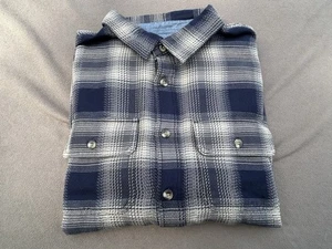 NUEVA Camisa Antigua Azul Marino Tostada A Cuadros Manga Larga Abotonada Talla XXL - Imagen 1 de 8