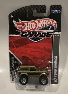 Hot Wheels Garage '67 Ford Bronco Metallic Olive Green Real Riders New - Picture 1 of 1