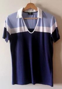 BOGNER - Polo De Manga Corta De Algodón Azul Y Blanco Talla 38 EU - Imagen 1 de 8