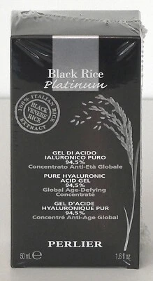 Perlier Black Rice Pure Hyaluronic Acid Gel 1.6 fl oz Brand New In Box - Image 1 of 4