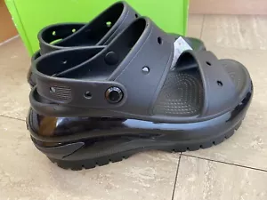Nuovi sandali Crocs EVA Classic Mega Crush platform zoccoli tripli neri UK 5 - Foto 1 di 11