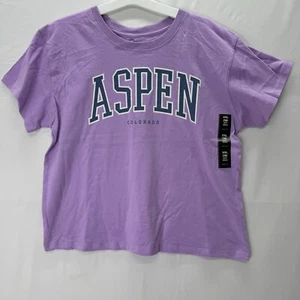 Art Class Boxy Fit T-Shirt XXL Girls Jade Purple Aspen ColoradoGraphic Tee New - Picture 1 of 10