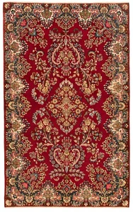 Kerman Handgeknüpfter Perserteppich 197x122 cm-Fine,Orient,Carpet,Rug,Rot,Kirman - Picture 1 of 13