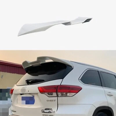 Rear Tail Wing Trunk Lip Spoiler ABS Fits For Toyota Highlander 2015-2018 White - Image 1 of 4