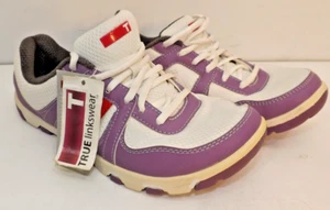 Zapato de golf True Linkswear para mujer blanco lila malla sin clavos talla 8,5 - NUEVO - Imagen 1 de 10