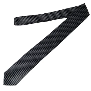 Hugo Boss Geometric Black Grey 100% Silk Tie 3 x 62 - Picture 1 of 8