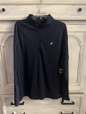 Pullover SB Tech azul marino que absorbe la humedad con un cuarto de cremallera XL NUEVO CON ETIQUETAS Foto 1 de 4