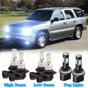 For 2000-2006 GMC Yukon XL 1500 2500 6000K LED Headlights & Fog Light Bulbs Kits - Bild 1 von 12
