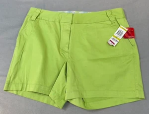 Style and Co. Bermuda Shorts Womens Size 14 Green Stretch Waist 4 Pocket New - Picture 1 of 12
