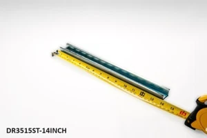 New DIN Rail Slotted Steel, Pre-Cut 35mm x 15mm, 350 mm (~14 (13.8) Inch) Long - Picture 1 of 4