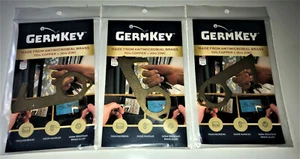 Germ Key LOT OF 3 Antimicrobial Brass Tool Protects Against Bacteria on Surfaces - Picture 1 of 6