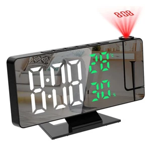 LED Digital Alarm Clock Projection Clock Projector Ceiling Clock With Temperatur - Picture 1 of 15