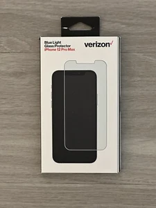 Verizon Blue Light Tempered Glass Screen Protector for iPhone 12 Pro Max - Picture 1 of 2