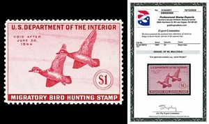Scott RW10 1943 $1.00 Duck Stamp Mint Graded XF 90 NH with PSE CERT - Picture 1 of 1