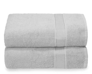Cotton 2 Pack Oversized Bath Towel Set 28x55 inches Large Bath Towels Ultra A... - Picture 1 of 8