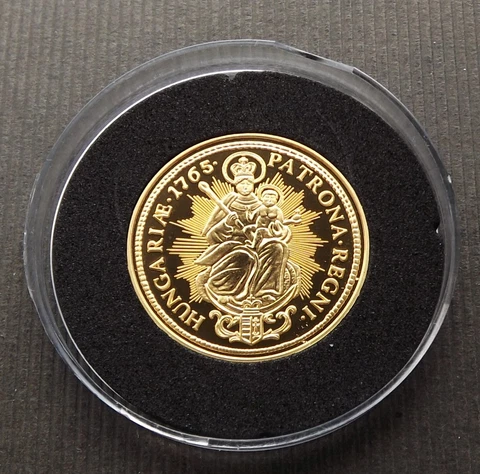 Hungary Medal 1765 Maria Theresa Ducat Restrike Gold Plated Silver Proof C8973 Cover