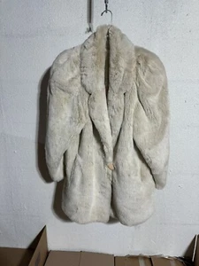 Vintage Jacobson’s Lifestyle 80s Lined Faux Fur Mob Wife Coat Size 8 Made In USA - Picture 1 of 11