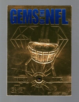 Terrell Davis 1997 Pro Line GEMS of the NFL 23kt Gold #G4 - Image 1 of 2
