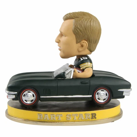 Bart Starr Green Bay Packers MVP Car Bobblehead NFL Cover