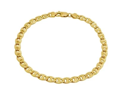 18K Gelbgold Armband 21 cm Mariner-Kettenarmband Anker-Design - Bild 1 von 4