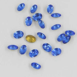 4120 7x5 SA  : 20 strass Swarovski fond conique ovales 4120 7x5mm SAPPHIR - Picture 1 of 3