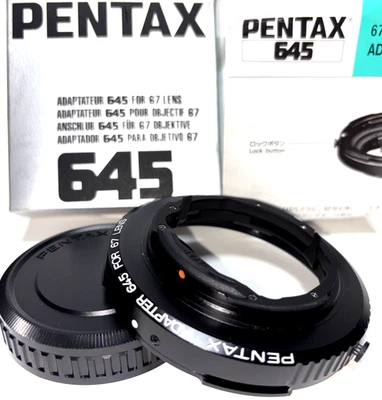 [EXCELENTE COMO NUEVO con caja] Adaptador de lente Pentax 645 para lente de montaje 67 6x7 II de JAPÓN Foto 1 de 4