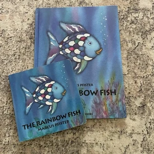 The Rainbow Fish Book Set Baby Board Book And Hardcover Picture Book - Foto 1 di 9