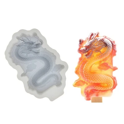 Silicone Ice Cream Molds Dessert Moulds Dragon Shape Silicone Chocolate Moulds - Image 1 of 4