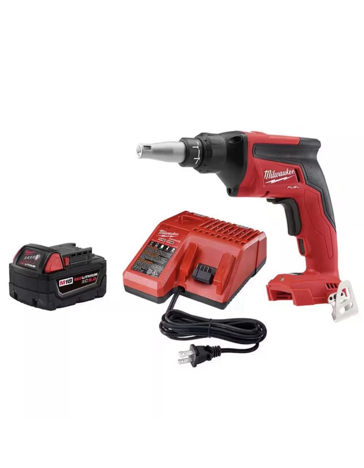 M18 FUEL 18-Volt Brushless Cordless Drywall Screw Gun 5.0Ah Battery Starter Kit - Image 1 of 1