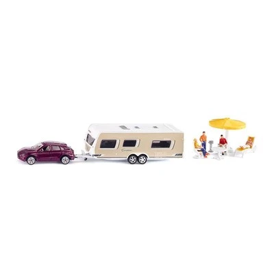 Siku 2542 Die-Cast Vehicle Porsche Car with Caravan 1:55 Scale - Image 1 of 2