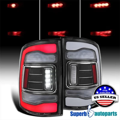 For 2013-2018 Dodge Ram 1500 2500 LED Black Tail Lights LED Sequential Foto 1 de 4