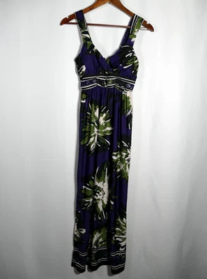 Olivia Matthews Womens Y2K Floral Babydoll Maxi Dress Size 6 Resort Vacation - Image 1 of 4