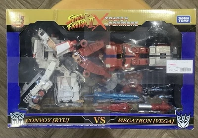Street Fighter ll X Transformers Convoy(Ryu) Megatron(Vega) Action Figures - Image 1 of 4
