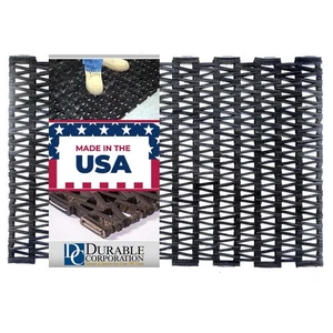 Durable Durite Recycled Tire-Link Outdoor Entrance Mat, Herringbone Weave, 17... - Picture 1 of 3