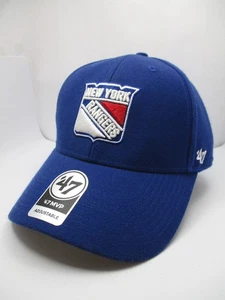 New York Rangers NHL '47 MVP Kappe/Mütze blau verstellbar Erwachsene OSFM 47 Marke Neu mit Etikett - Bild 1 von 11