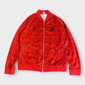 Chaqueta De Colección Nike Manchester United FC Para Hombre Talla Grande Roja Cuadros AOP L - Imagen 1 de 20
