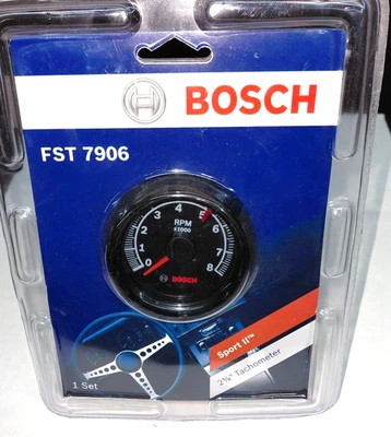 Bosch FST7906 Sport II 2-5/8" Tachometer BLACK RPM 0-8000 SP0F000025 - Image 1 of 2