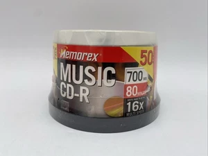 Memorex Recordable CD-R Media 16x 700mb 80min w/spindle 50-pk Factory Sealed - Afbeelding 1 van 4