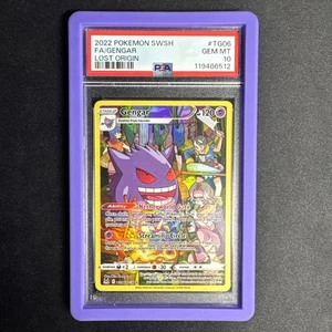 Gengar TG06/TG30 PSA 10 gemas como nuevas origen perdido entrenador galería Pokémon arte completo 5a - Imagen 1 de 6